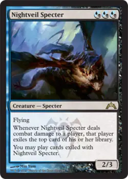 4x MTG Nightveil Specter - Foil, Moderate Play, English Gatecrash - Image 1