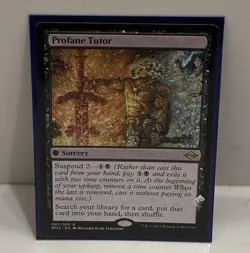 MTG Magic the Gathering Modern Horizons 2 Extended Art Profane Tutor Rare - Image 1