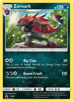 Zoroark SM89 Promo Pokemon Card NM - Image 1