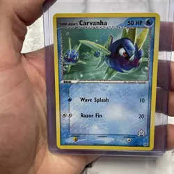Team Aqua's Carvanha 48/95 Team Magma vs Team Aqua 2004 Pokemon TCG LP+ Vintage - Image 1