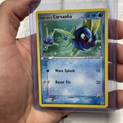 Team Aqua's Carvanha 48/95 Team Magma vs Team Aqua 2004 Pokemon TCG LP+ Vintage - Image 2