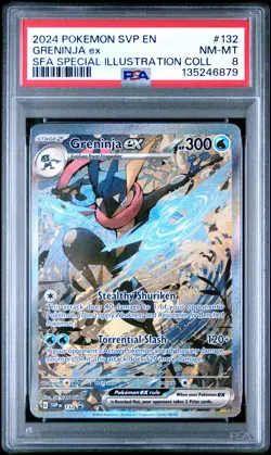 2024 POKEMON SVP EN-SV BLACK STAR PROMO #132 GRENINJA EX PSA 8 - Image 1