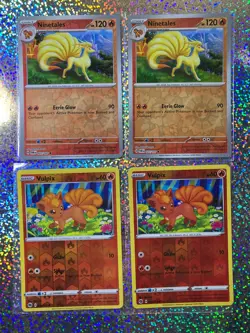 Pokemon TCG Reverse Holo: 027/167 Ninetales; Champions Path 006/073 Vulpix - Image 1