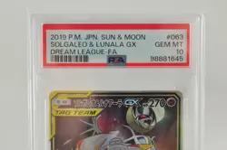 PSA 10 GEM MINT Pokemon Card Solgaleo & Lunala GX 063/049 SR Full Art Japanese - Image 2