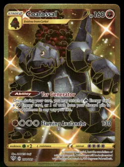Coalossal (Secret) 198/189 Secret Rare Holo NM Pokemon SWSH03: Darkness Ablaze - Image 1