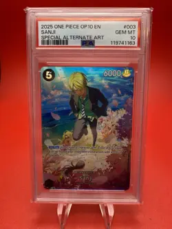Sanji Special Alternate Art One Piece OP10 Royal Blood PSA 10 - Image 1