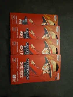 One Piece TCG Carrying On His Will Sleeved Booster Pack OP-13 English LOT of (4) - Image 1