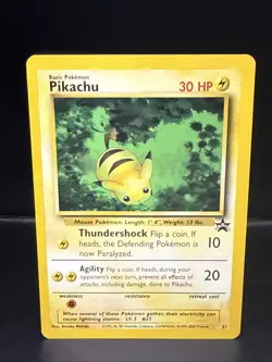 Pokemon Card - Pikachu WoTC Promo Black Star #27 Promo - Image 1