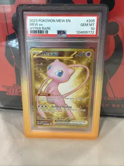 PSA 10 Mew ex Hyper Rare 205/165 Pokemon Card Scarlet & Violet 151 2023 W/ Guard - Image 1