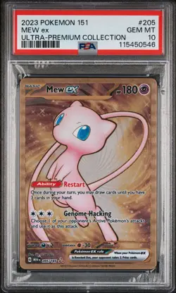 2023 Pokemon Mew ex Full Art 151 UPC Gold Metal Promo Card 205/165 PSA 10 GEM MT - Image 1