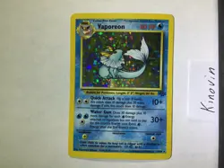 Vaporeon Holo-Foil Rare Pokemon Card Jungle 12/64 English WOTC 1999 - Image 1
