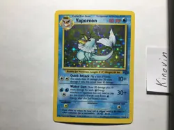 Vaporeon Holo-Foil Rare Pokemon Card Jungle 12/64 English WOTC 1999 - Image 3