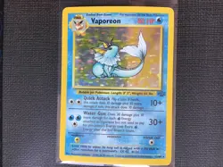 Vaporeon Holo-Foil Rare Pokemon Card Jungle 12/64 English WOTC 1999 - Image 4