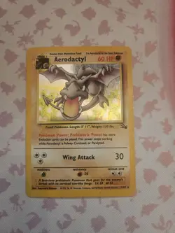 Pokemon TCG Aerodactyl Fossil Holo Card 1/62 Unlimited Rare Mp - Image 1