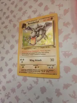 Pokemon TCG Aerodactyl Fossil Holo Card 1/62 Unlimited Rare Mp - Image 3