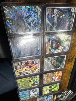 Pokemon TCG Card Lot Full Arts & EXs + 4 Mystery Graded Slabs, Stickers, & Case - Image 4