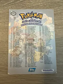 Pokemon Blue Topps Series 1 - Gotta catch 'em all Official Trading Card - Image 2