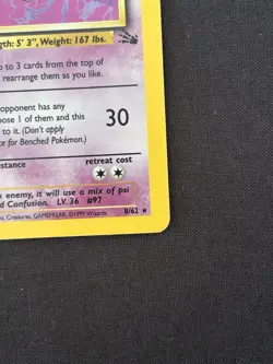 Pokemon TCG Hypno Fossil Holo Unlimited Rare Card 8/62 - Image 4