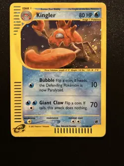 Kingler 015/165 Expedition Base Set Holo Pokemon Card VLP Condition ! WOTC - Image 1