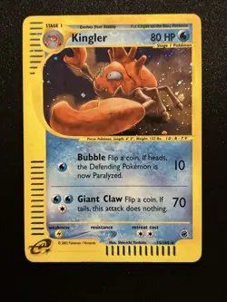 Kingler 015/165 Expedition Base Set Holo Pokemon Card VLP Condition ! WOTC - Image 2