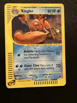 Kingler 015/165 Expedition Base Set Holo Pokemon Card VLP Condition ! WOTC - Image 3