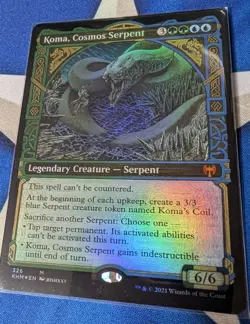 Koma, Cosmos Serpent Showcase Foil MTG KHM Kaldheim - Image 1