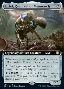 1 x Urtet, Remnant of Memnarch - Foil - Extended Art - Commander: Phyrexia: All - Image 1