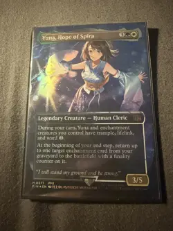 Yuna, Hope of Spira Borderless Final Fantasy Chocobo Track Foil 571 - Image 1