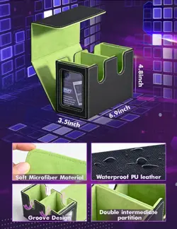 MTG Deck Box with 2 Commander Display Double Deck Box for 280+ Single Sleeved - Image 3