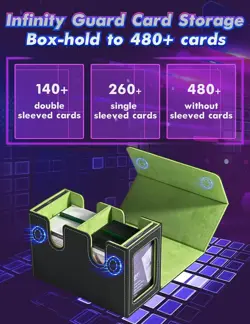 MTG Deck Box with 2 Commander Display Double Deck Box for 280+ Single Sleeved - Image 5