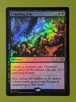 FOIL Crippling Fear x1 Kaldheim 1x Magic the Gathering MTG - Image 1