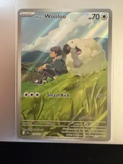 Pokemon TCG Hop's Wooloo Illustration Rare Holo Card 170/159 Journey Together NM - Image 1