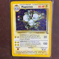 Magneton (11) Holo Rare Fossil 11/62 MP Pokemon Card - Image 1
