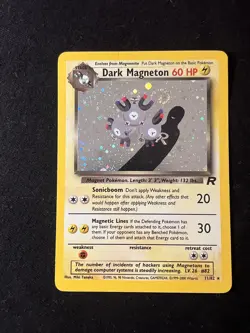 Dark Magneton 11/82 Team Rocket Holo Pokemon TCG - LP - SWIRL Unlimited - Image 1