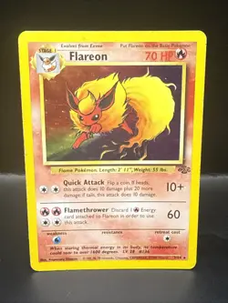 Pokemon Flareon Jungle 3/64 Holo Unlimited Holo Rare A - Image 1