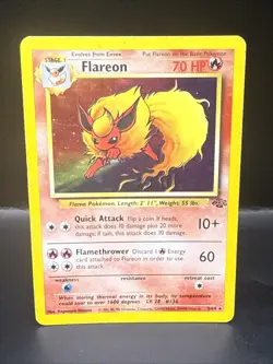Pokemon Flareon Jungle 3/64 Holo Unlimited Holo Rare A - Image 2
