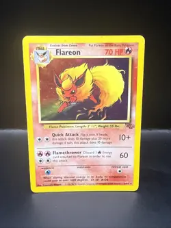 Pokemon Flareon Jungle 3/64 Holo Unlimited Holo Rare A - Image 3