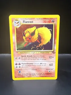 Pokemon Flareon Jungle 3/64 Holo Unlimited Holo Rare A - Image 4