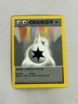 Pokemon First Edition Double Colorless Energy Shadowless Base Set 96/102 - Image 1