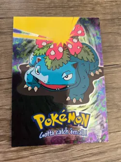 1999 Topps Pokemon The Movie Blue Logo SILVERFOIL Venusaur #3 E3 of 12 - Image 1