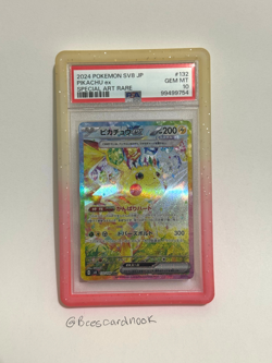 Pokemon 2024 Sv8 Pikachu ex Special Art Rare #132/106 PSA 10 Japanese - Image 1