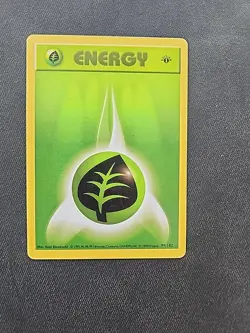Pokemon - Base Set 1st Edition Shadowless - Grass Energy 99/102 - Image 1