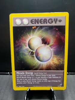 Pokemon TCG Miracle Energy 16/105 1st Edition Neo Destiny 1995-2000 Holo SWIRL - Image 1