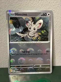 Pokemon Minccino (Poke Ball Pattern) 075/086 Black Bolt Reverse Holo Common NM - Image 1