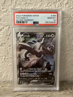 Pokemon 2022 Lugia V 186/195 Alt Art Silver Tempest GEM MINT PSA 10 - Image 1