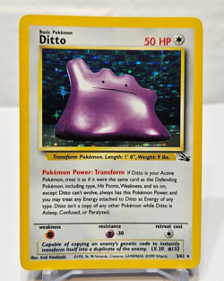 Ditto 3/62 Holo Rare Unlimited Fossil Pokemon 846 - Image 1