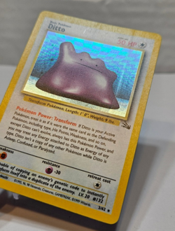 Ditto 3/62 Holo Rare Unlimited Fossil Pokemon 846 - Image 3