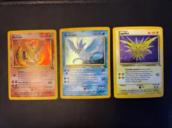 Pokemon Birds Fossil Trio Moltres 12/62 Articuno 2/62 Zapdos 15/62 Holo NM/VLP - Image 1