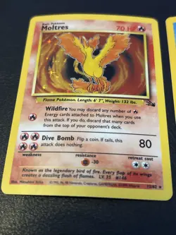 Pokemon Birds Fossil Trio Moltres 12/62 Articuno 2/62 Zapdos 15/62 Holo NM/VLP - Image 2