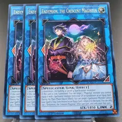 Yugioh! 3x Endymion, the Crescent Magistus DOOD-EN099 Super Rare 1st Ed NM - Image 1